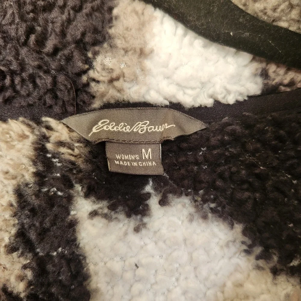 Eddie Bauer Ladies Plush 1/4 Zip Jacket‎ Cost Pullover Soft Warm Women Fall